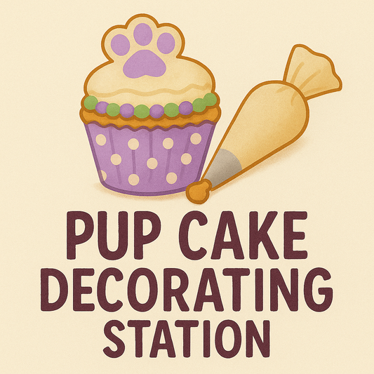 Pup cake decorating station